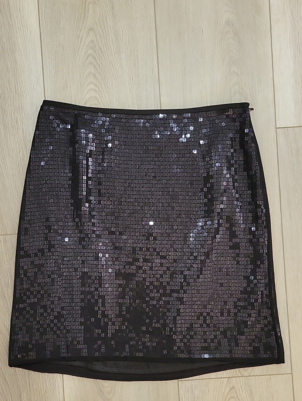 Ann Taylor Black Sequin Pencil Skirt